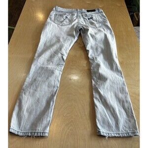 BKE Buckle Jake Straight Leg Mens 32x31 Blue Premium Stretch Distressed Denim